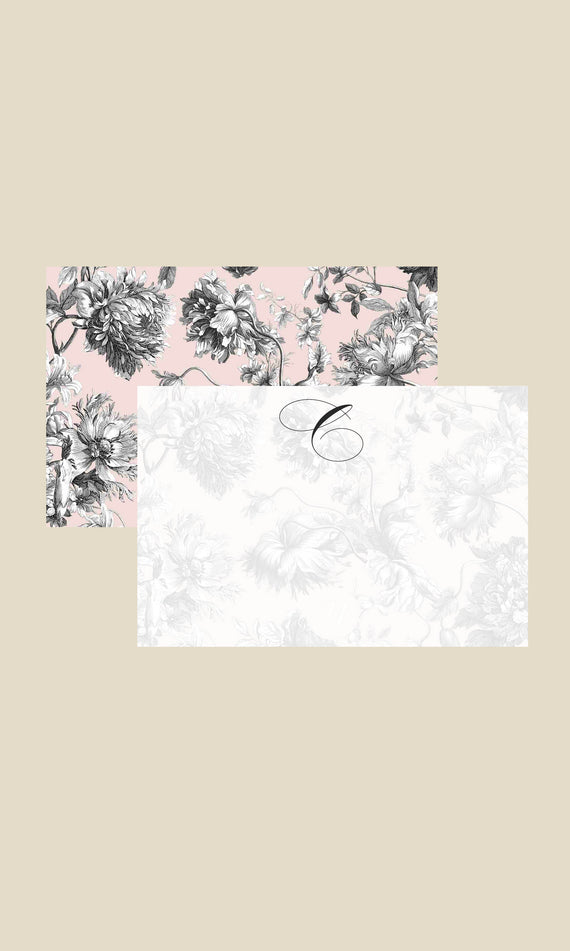 Flat Notecards in Fleur
