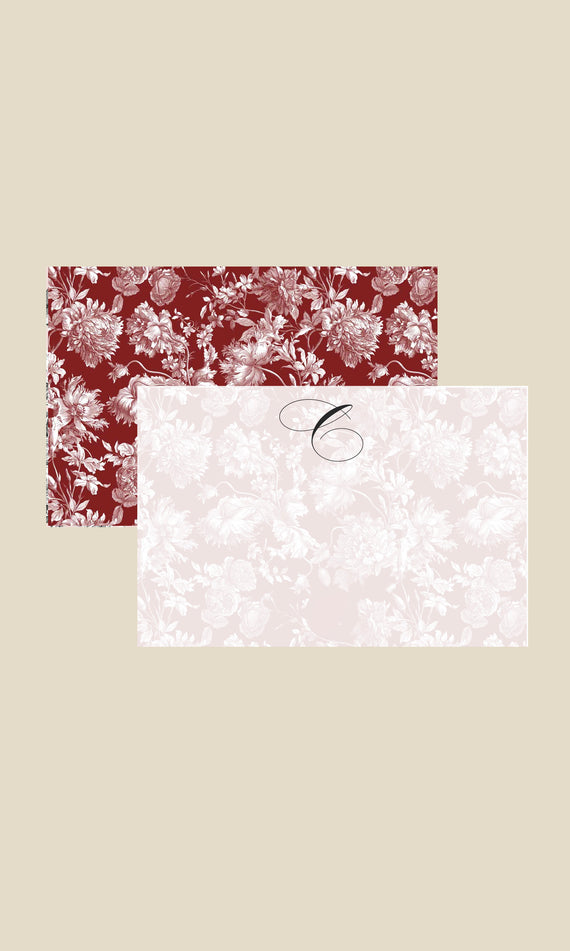 Flat Notecards in Holiday Fleur